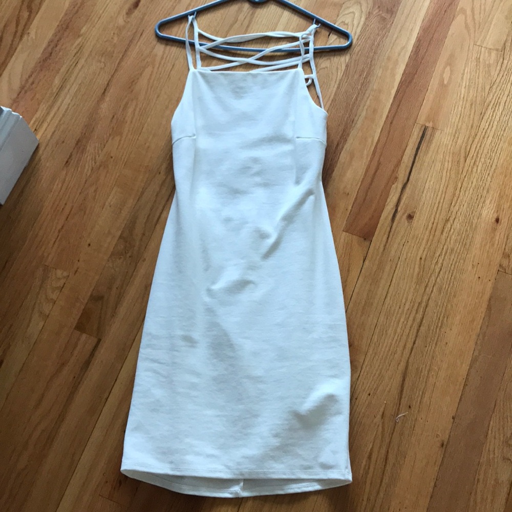 Stretchy Fashion Nova cream dress 5